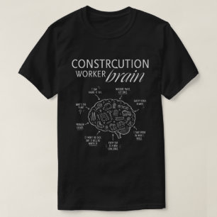Construction Worker Brain – Funny Builder & Trades T-Shirt
