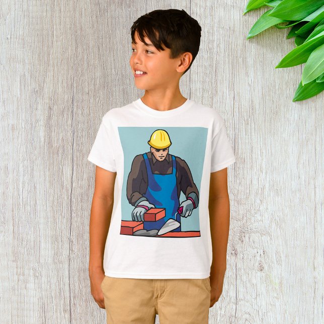 Construction Worker Bricklayer Hard Hat Builder  T-Shirt (Creator Uploaded)