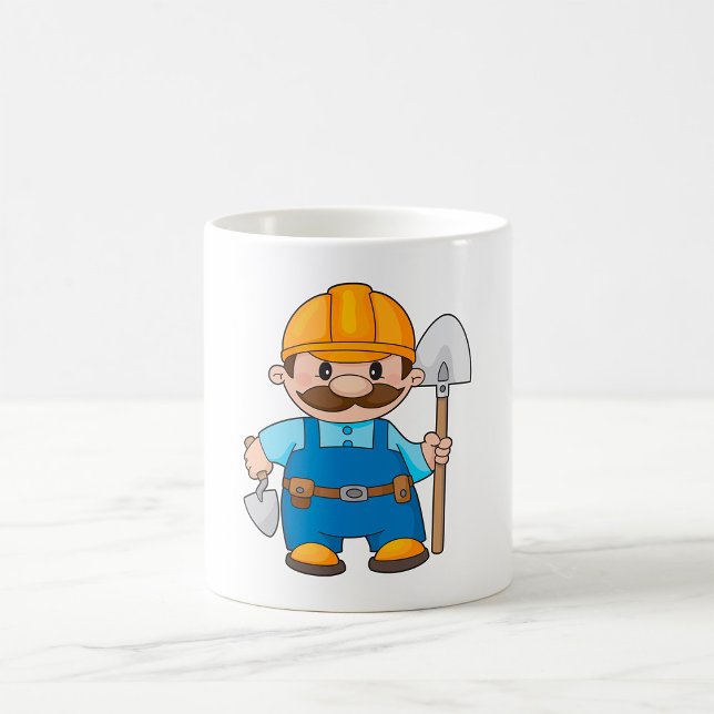 Construction Worker Builder with Shovel Coffee Mug (Creator Uploaded)