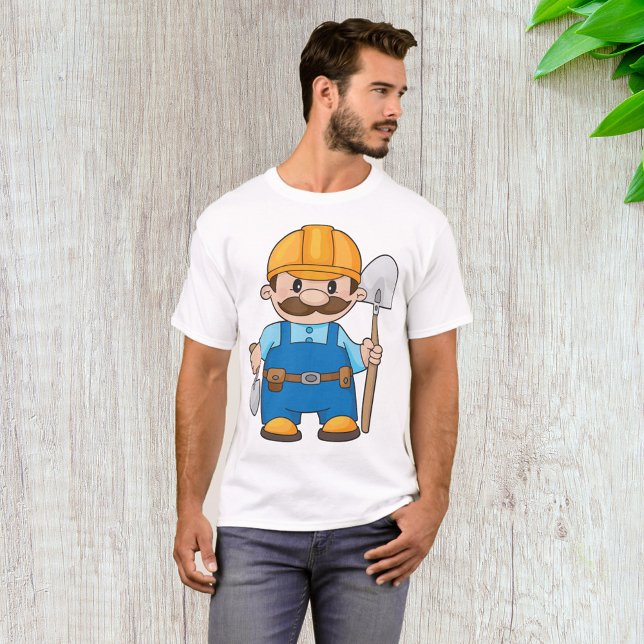 Construction Worker Builder with Shovel T-Shirt (Creator Uploaded)