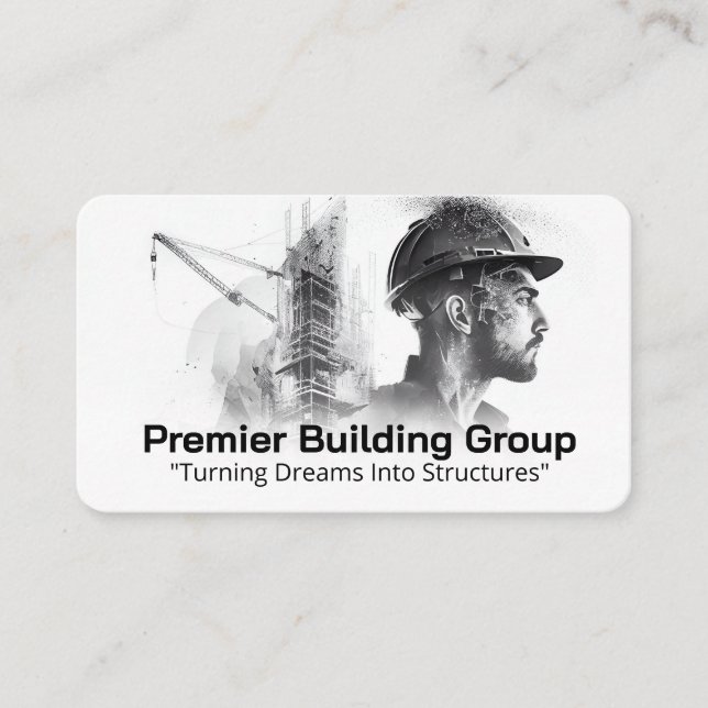 Construction Worker | Building Site Business Card (Front)