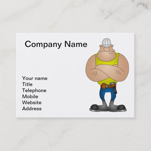 Construction worker business card (Front)
