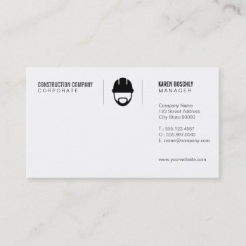 Construction Worker Business Card by lovely_businesscards at Zazzle