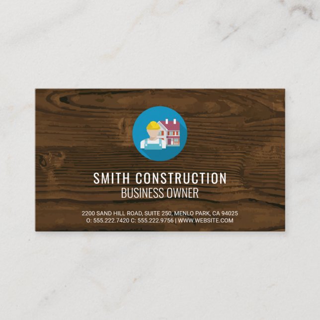 Construction Worker Business Card (Front)
