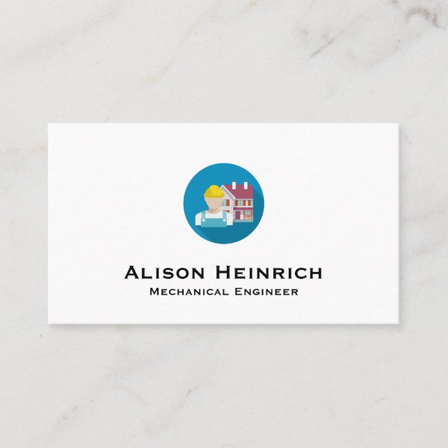 Construction Worker Business Card (Front)