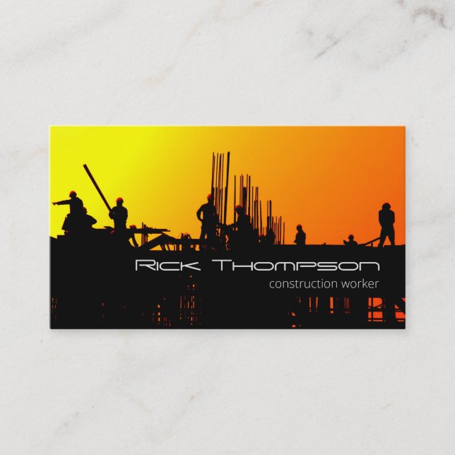 Construction Worker Constructor Handyman Card (Front)