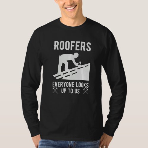 Construction Worker Craftsman Building Site Roofer T_Shirt