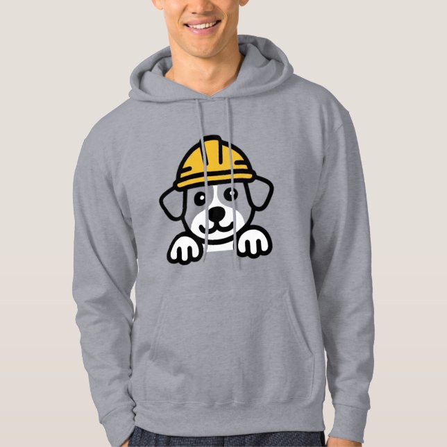 construction worker dog hoodie (Front)