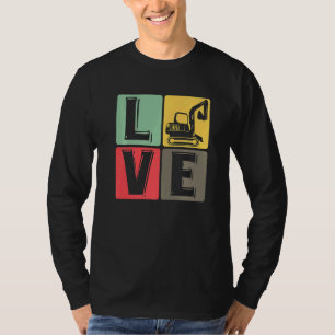 Construction Worker Excavator Driver Excavator     T-Shirt