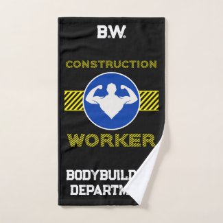 Construction Worker Funny Blue Sign Bodybuilding