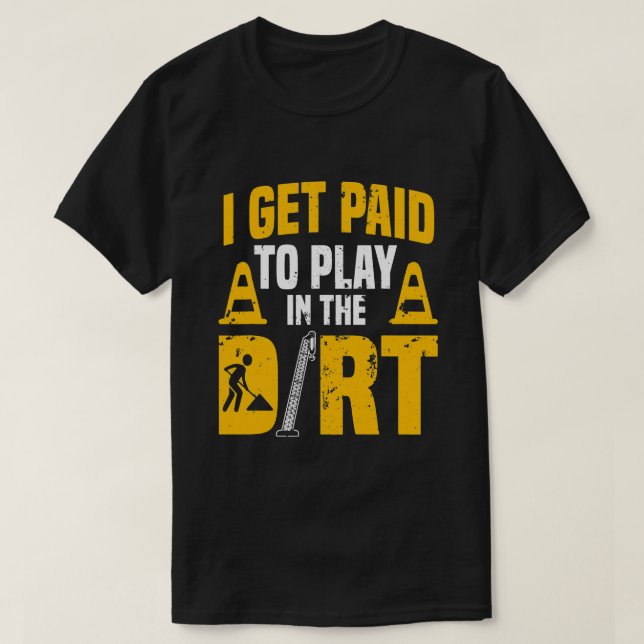 Construction Worker Gifts Funny Laborer Contractor T-Shirt (Design Front)