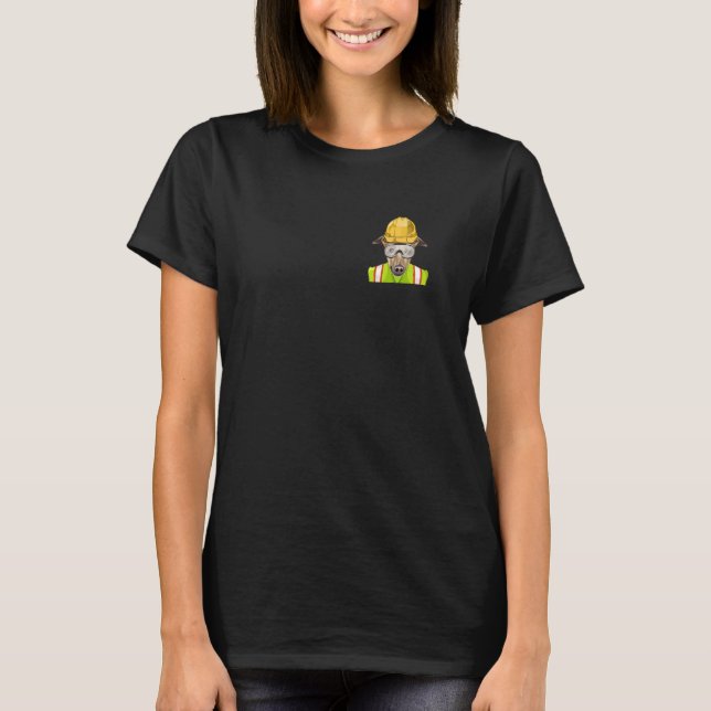 Construction Worker Greyhound Pocket T-Shirt (Front)