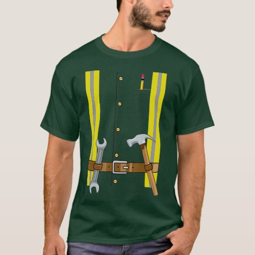 Construction Worker Halloween Costume for Boys T_Shirt