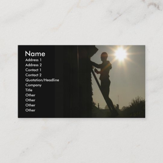 Construction Worker Handy Man Business Card