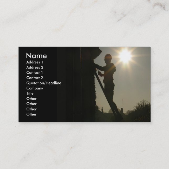 Construction Worker, Handy Man Business Card (Front)