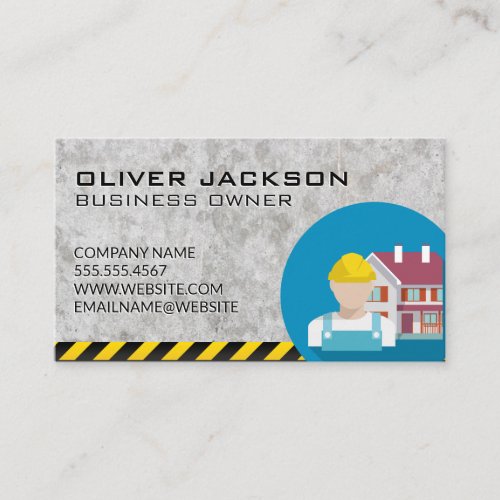 Construction  Worker  Home Builder Business Card