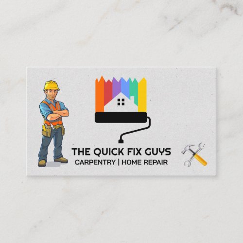Construction Worker  Home Repair Tools Business Card