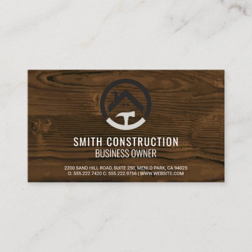 Construction Worker  Home Repair Tools Logo Business Card