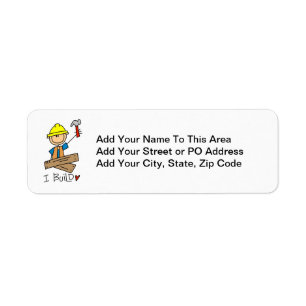 Construction Worker I Build T-shirts and Gifts Label