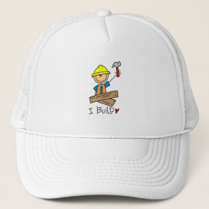 Construction Worker I Build T-shirts and Gifts Trucker Hat