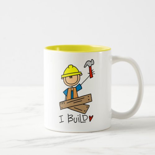 Construction Worker I Build T_shirts and Gifts Two_Tone Coffee Mug