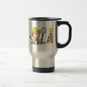 Construction Worker in Manhole Mug