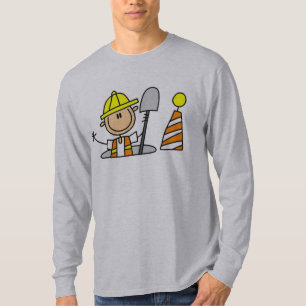 Construction Worker in Manhole T-shirt
