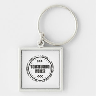 Construction Worker Keychain