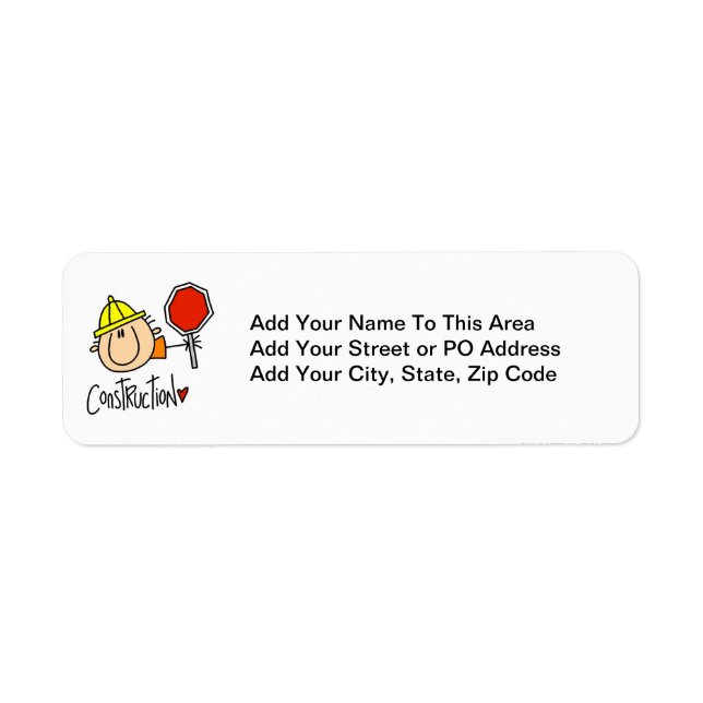 Construction Worker Label (Front)