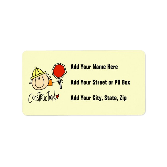 Construction Worker Label (Front)