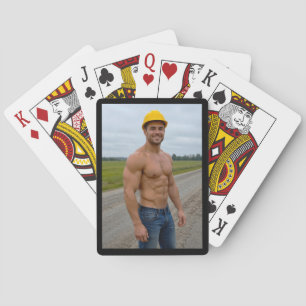 Construction Worker No. 1, Muscular Men Series, Poker Cards