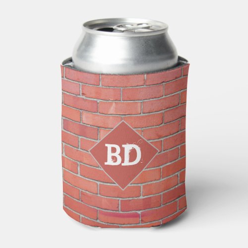 Construction Worker Red Brick Wall Bricklayer Can Cooler