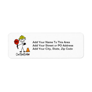 Construction Worker Stick Figure Label