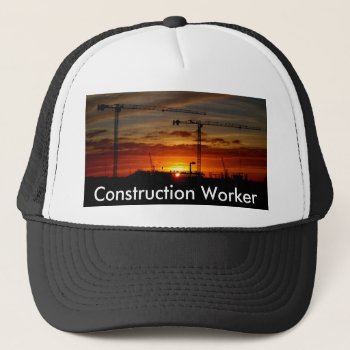 Construction Worker Trucker Hat by tommstuff at Zazzle