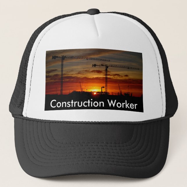 Construction Worker Trucker Hat (Front)