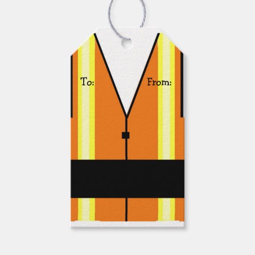 Construction Worker Vest Gift Tags