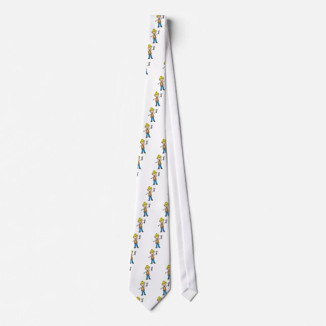 Construction Worker with Hammer Neck Tie (Front)