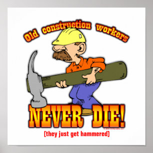 Construction Workers Poster