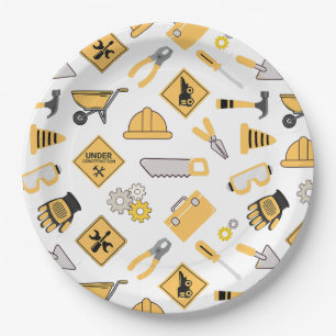 Construction Yellow Boys Dump Truck Birthday Paper Plates