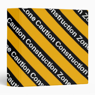 Construction Zone 3 Ring Binder