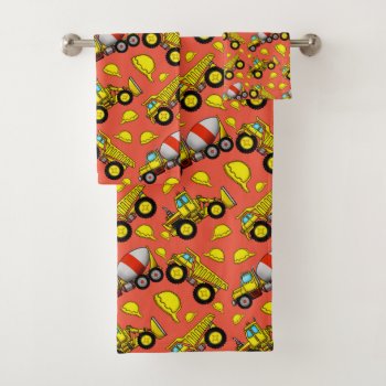 Construction Zone Bath Towels by Shenanigins at Zazzle