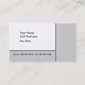 Construction Zone Business Card (Back)
