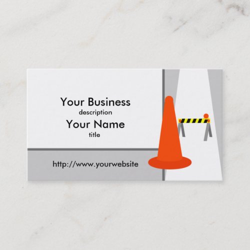 Construction Zone Business Card
