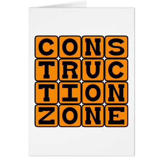Construction Zone, Hardhat Area Cards (Front)