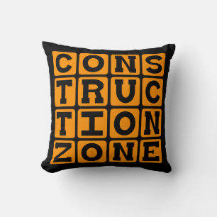 Construction Zone, Hardhat Area Throw Pillow
