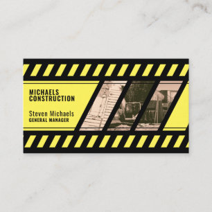 Construction zone inspired  business card