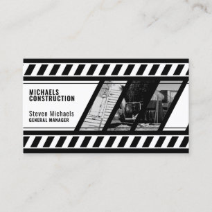 Construction zone inspired business card