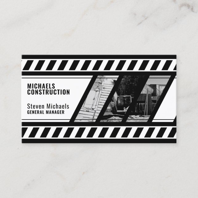 Construction zone inspired  business card (Front)