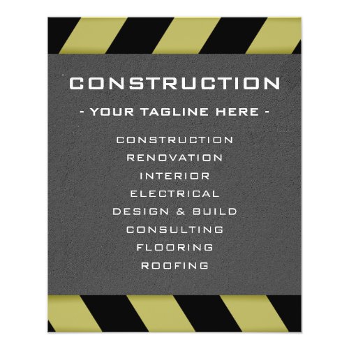Construction zone inspired flyer