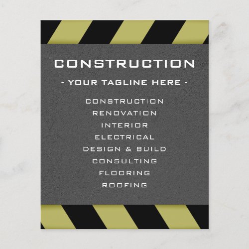 Construction zone inspired flyer